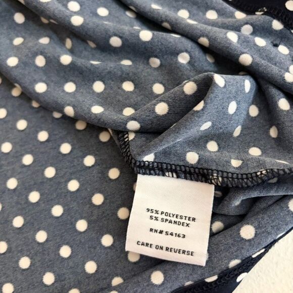 Tommy Hilfiger Blouse Women's Small Polka Dot V-Neck Ruffle Cap Sleeve Creer - Picture 7 of 8